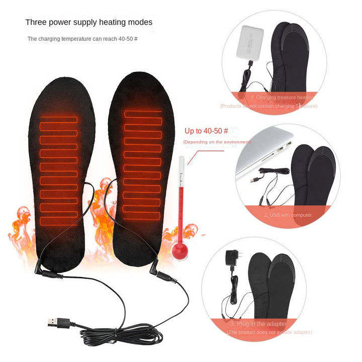 USB   full soled warm feet electric heating insole