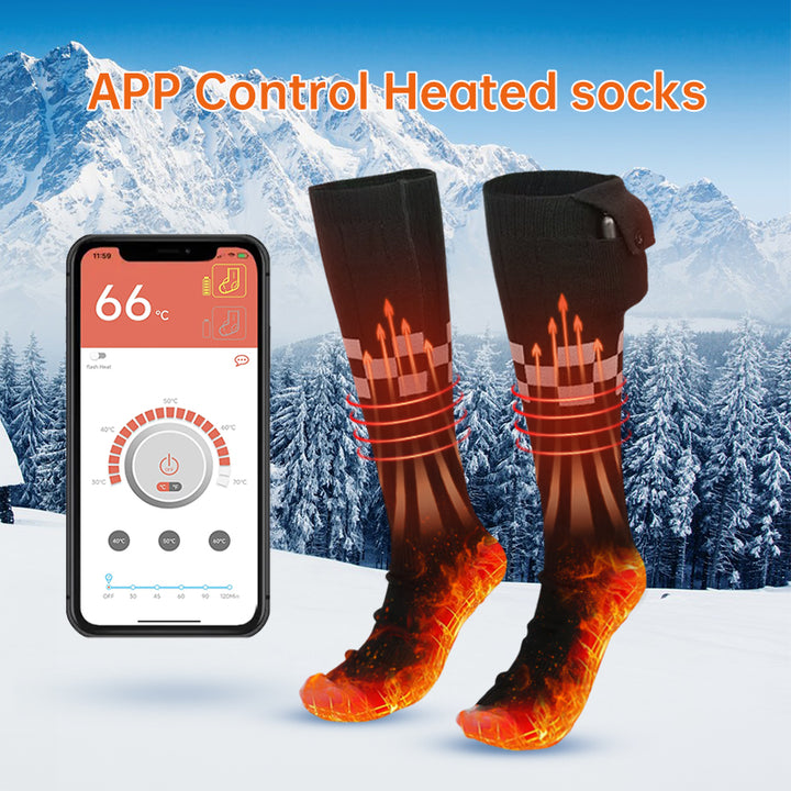 Heated Socks APP Remote Control Rechargeable TElectric Heating