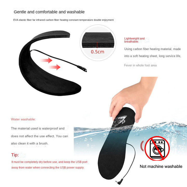 USB   full soled warm feet electric heating insole