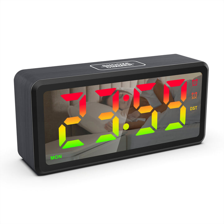 RGB Color-Changing Dimming, Daylight Saving Time & , Desktop Electronic Alarm Clock