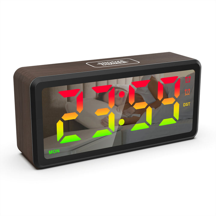 RGB Color-Changing Dimming, Daylight Saving Time & , Desktop Electronic Alarm Clock