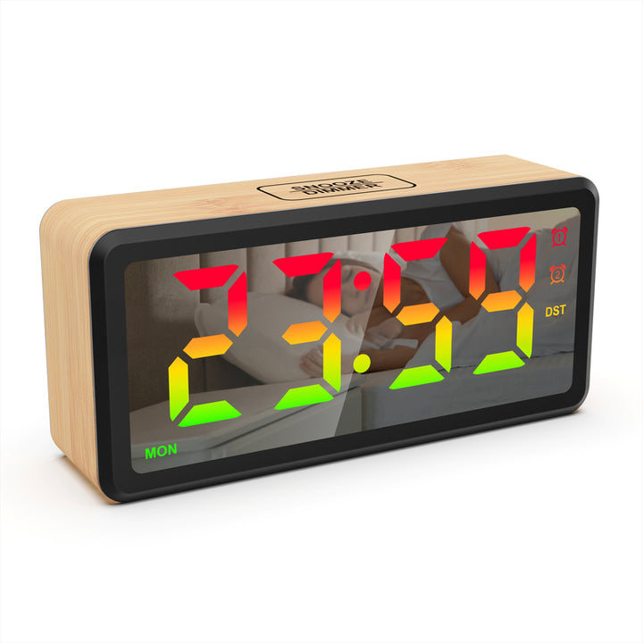 RGB Color-Changing Dimming, Daylight Saving Time & , Desktop Electronic Alarm Clock